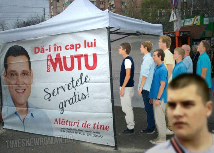 Poza zilei! Campanie murdară în sectorul 6: au apărut corturile cu “Dă-i în cap lui Mutu”