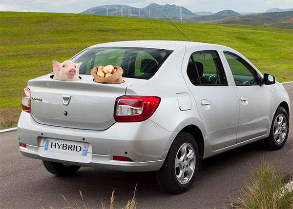 Dacia lansează primul Logan hibrid, cu care poți căra și porci și cartofi