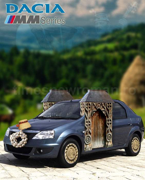 Poza zilei! Dacia lansează seria MM, dotată cu portiere maramureşene de lemn