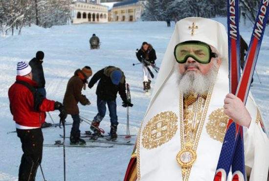La alţii ninge cu bani! Patriarhul a deschis o pârtie privată de schi pe Dealul Mitropoliei