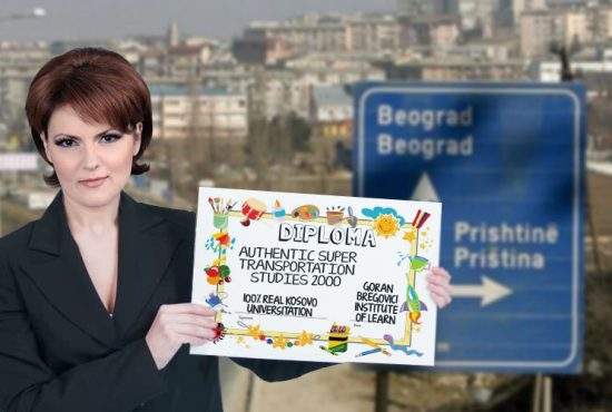 Olguţa Vasilescu a plecat spre Kosovo, să-şi ia diplomă de Transporturi