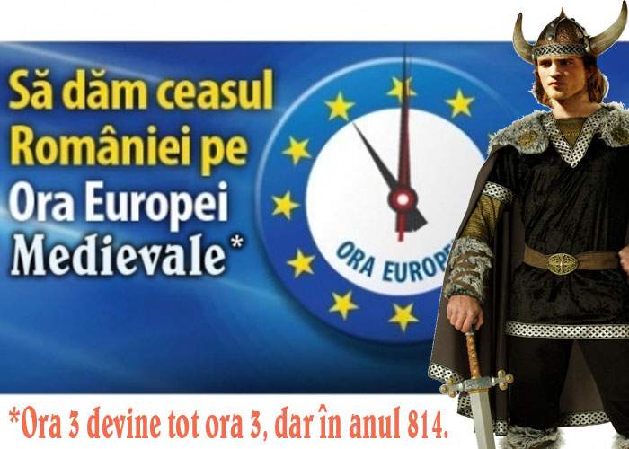 România trece la ora Europei Medievale! Ora 3 devine tot ora 3, dar în anul 814