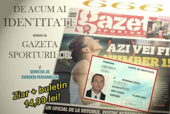 Ca să ajungă mai repede la populație, noile cărți de identitate se vor da cu Gazeta Sporturilor