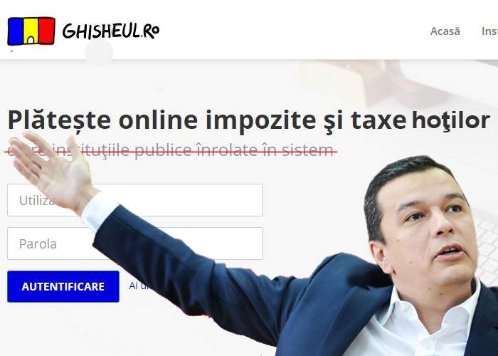 Atenţie la ţepe. Guvernul a înfiinţat Ghisheul.ro, unde plăteşti taxele direct în conturile hoţilor din PSD