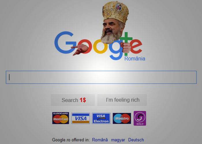 Google sărbătoreşte 8 ani de la întronizarea Patriarhului Daniel. Azi orice căutare costă 1 dolar
