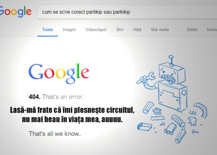 Google a sărbătorit ieri 19 ani şi a cam exagerat cu alcoolul! Orice cauţi azi, spune că îl doare capul şi se închide