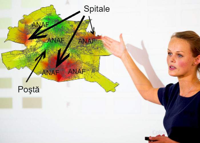 Harta fricii în Bucureşti. Cele mai evitate zone sunt sediile ANAF, Poşta şi spitalele