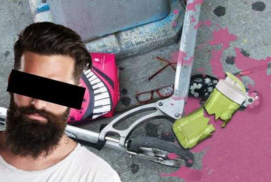 Accident teribil de trotinetă la Bucureşti: cei doi hipsteri implicaţi, găsiţi într-o baltă de smoothie