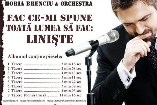 La cererea publicului, Horia Brenciu lansează un album de tăcere