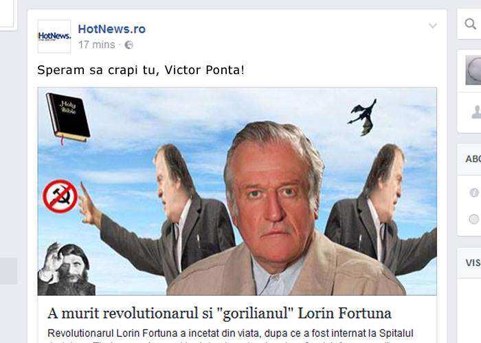 Poza zilei! Hotnews recidivează: i-a urat din nou lui Victor Ponta să crape