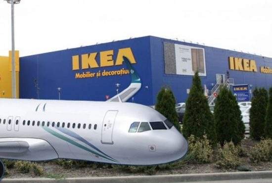 Un avion Tarom a aterizat pe Splaiul Unirii, că s-a orientat după magazinul Ikea greşit