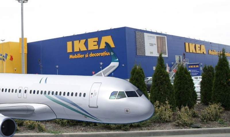 Un avion Tarom a aterizat pe Splaiul Unirii, că s-a orientat după magazinul Ikea greşit