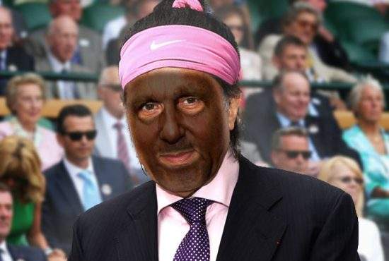 Ca să fie lăsat la Wimbledon, Ilie Năstase s-a dat cu cremă de ghete pe faţă şi a zis că e Serena Williams