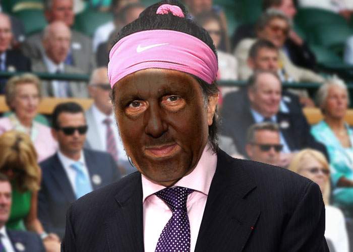 Ca să fie lăsat la Wimbledon, Ilie Năstase s-a dat cu cremă de ghete pe faţă şi a zis că e Serena Williams