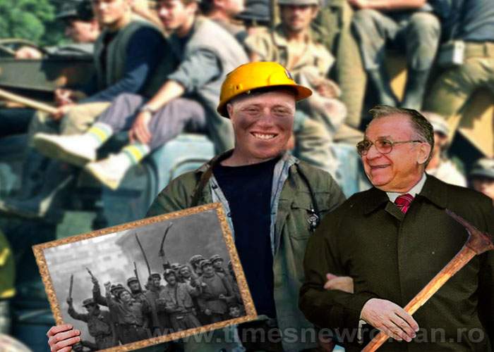 Foto! Inspirat de Ponta, Ion Iliescu s-a pozat de ziua lui cu un personaj îndrăgit: minerul Ghiţă