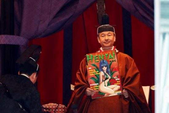 Naruhito, oficial împăratul Japoniei. A preluat colecţia de manga şi hentai a tatălui său