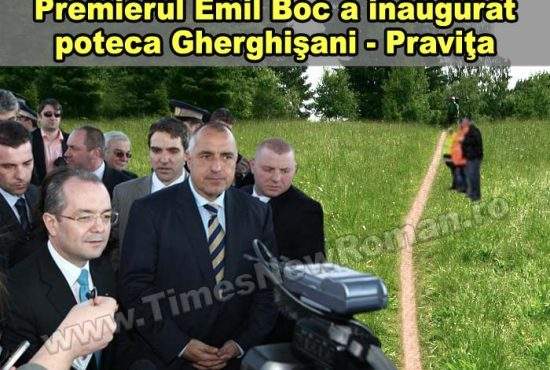 Premierul Emil Boc a inaugurat un tronson de potecă bătătorită