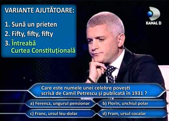 Curtea Constituțională va interveni în timpul concursurilor televizate pentru a valida răspunsurile