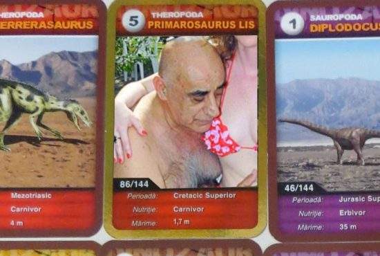 Cartonul cu Viorel Lis, cel mai căutat în colecţia de dinozauri Mega Image