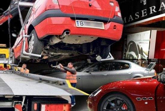 Noul Logan, ridicat de la salonul auto Geneva, pentru că era parcat pe avarii în standul Maserati