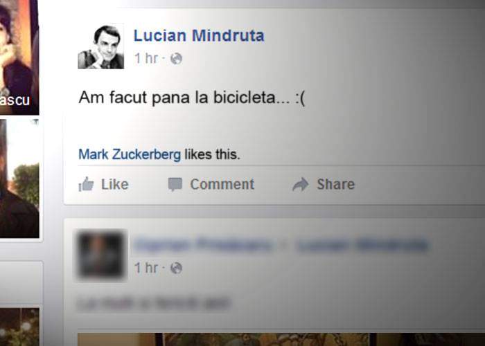 De ziua lui Lucian Mîndruță însuși Mark Zuckerberg i-a dat like la o prostie