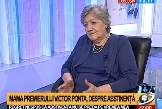 Mama lui Victor Ponta își amintește cu regret: „Pe vremea mea nu se preda abstinența”