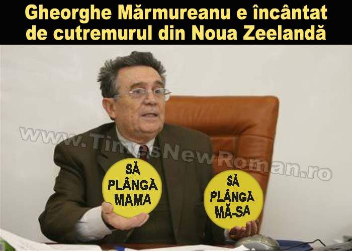 Gheorghe Mărmureanu: „Cutremurul din Noua Zeelandă mă face fericit”