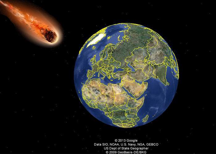 Un Google Asteroid de dimensiuni apreciabile ar putea lovi Google Earth