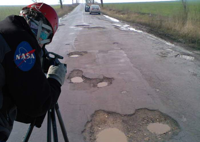 NASA, şocată de craterele de pe şoselele României: “Cum am putut rata aşa o ploaie de meteoriţi?”
