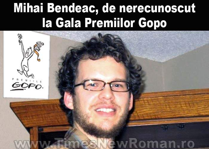 Mihai Bendeac, de nerecunoscut la Gala Premiilor Gopo