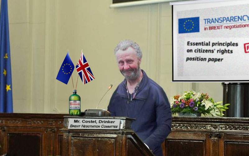 Nea Costel, drojdier, numit negociator şef din partea UE pentru Brexit: ”Dă-i în p… mea!”