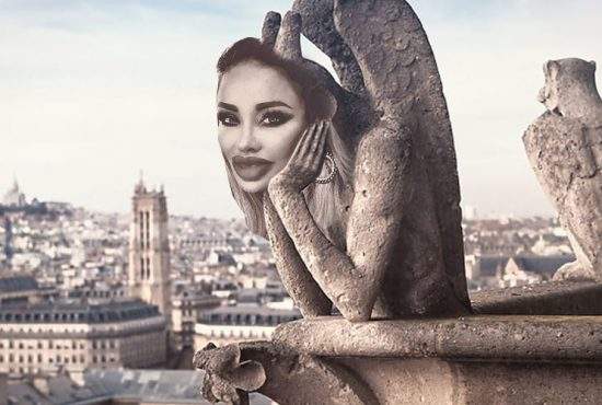 Bianca Drăguşanu, model la Paris. Va înfăţişa un gargui pe Notre Dame