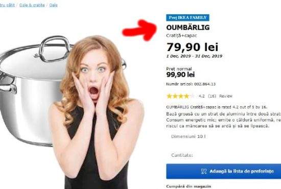 Ikea, amendată de CNCD pentru bara Skorva, preşul Kolon şi oala Oumbärlig