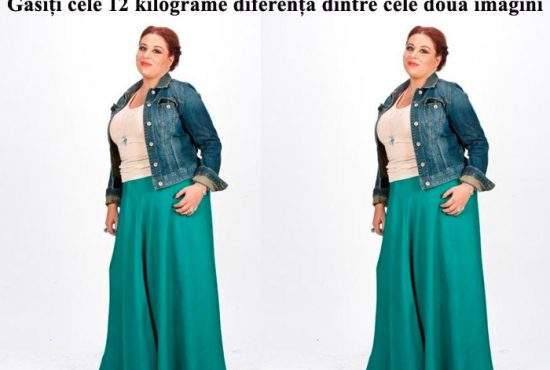 Găsiţi cele 12 kilograme diferenţă dintre cele două imagini cu Oana Roman