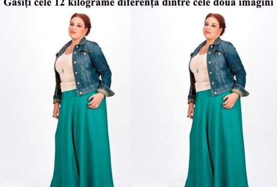 Găsiţi cele 12 kilograme diferenţă dintre cele două imagini cu Oana Roman