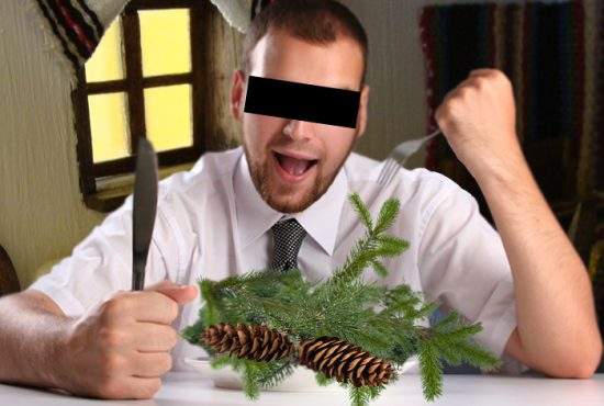Un român se plânge că a invitat vegani la masa de Crăciun și i-au mâncat bradul