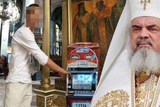 Patriarhia profită de pasiunea românilor pentru păcănele şi a decis să pună butoane pe cutia milei