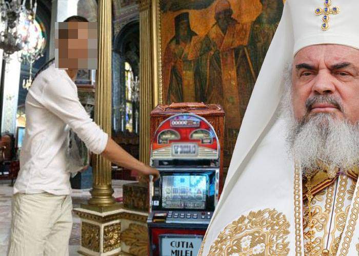 Patriarhia profită de pasiunea românilor pentru păcănele şi a decis să pună butoane pe cutia milei