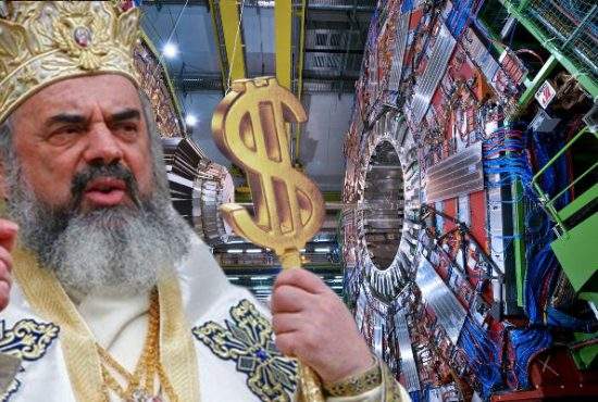 Cine spune că biserica e împotriva ştiinţei? Patriarhul a adus particula lui Dumnezeu la Catedrală, s-o pupe babele