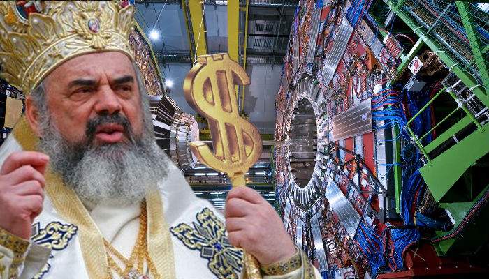 Cine spune că biserica e împotriva ştiinţei? Patriarhul a adus particula lui Dumnezeu la Catedrală, s-o pupe babele