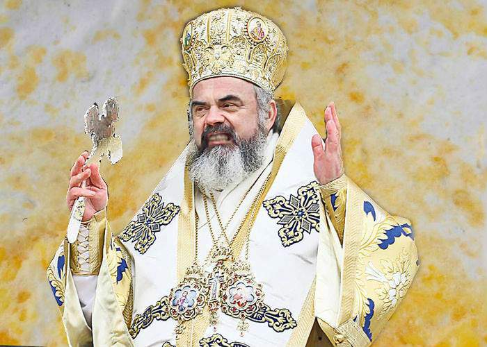 Probleme de sezon! Patriarhul Daniel s-a tăvălit în zăpadă galbenă, convins că e de aur