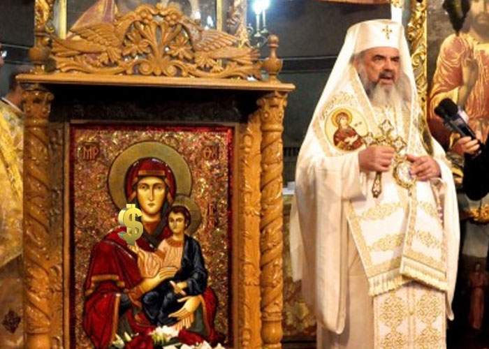 Semn divin! Patriarhului Daniel i s-a arătat simbolul dolarului într-o icoană făcătoare de bani