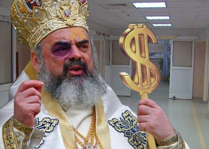 Patriarhul, în spital! S-a împiedicat de un teanc de bani și a dat cu capul de seiful din dormitor