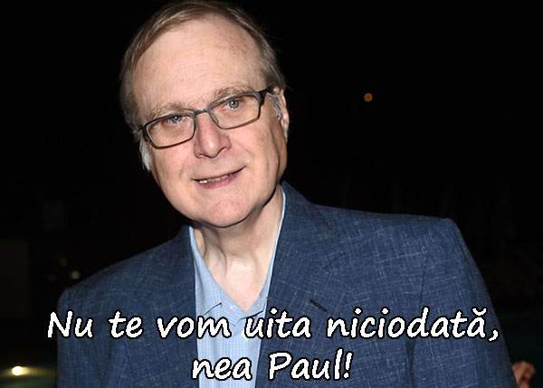 Cofondatorul Microsoft Paul Allen a murit fără ca lumea să știe că-i român