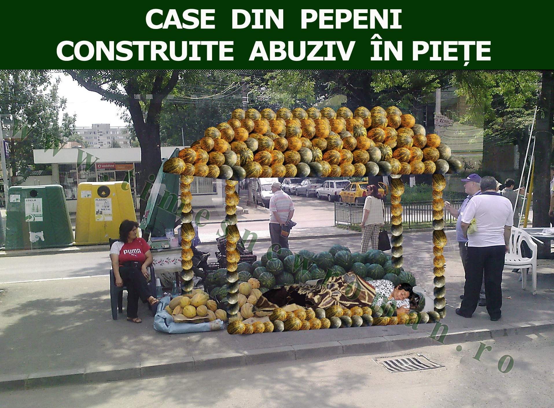 Vânzătorii de pepeni și-au construit case pe domeniul public