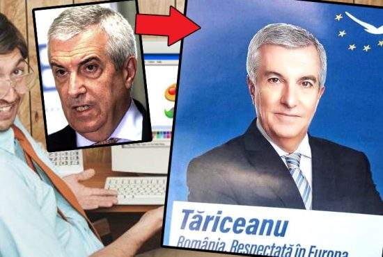 A fost prins photoshopistul italian cu 8 clase care i-a făcut afişele lui Tăriceanu