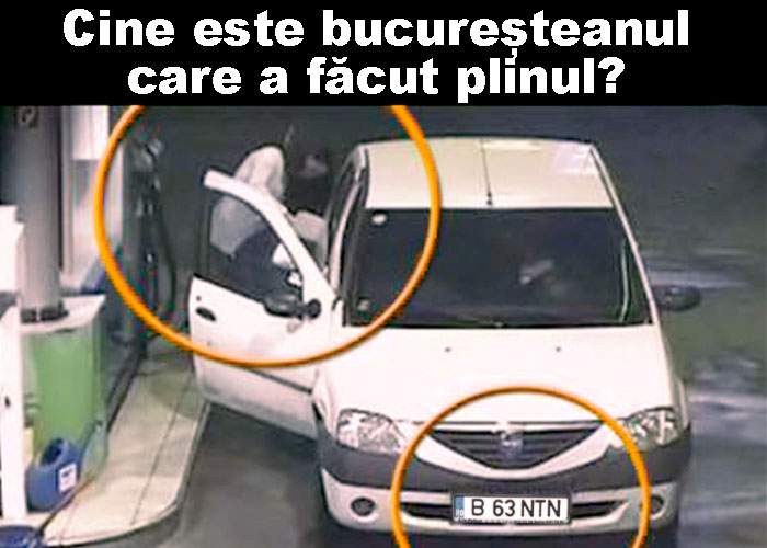 Un bărbat necunoscut a făcut plinul la mașină