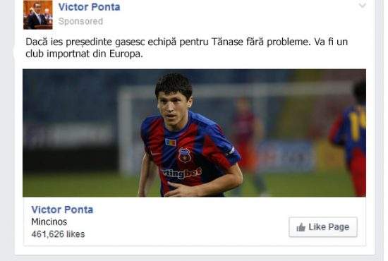Ponta, minciuna supremă! A promis că dacă iese președinte îl vinde pe Tănase la un club important