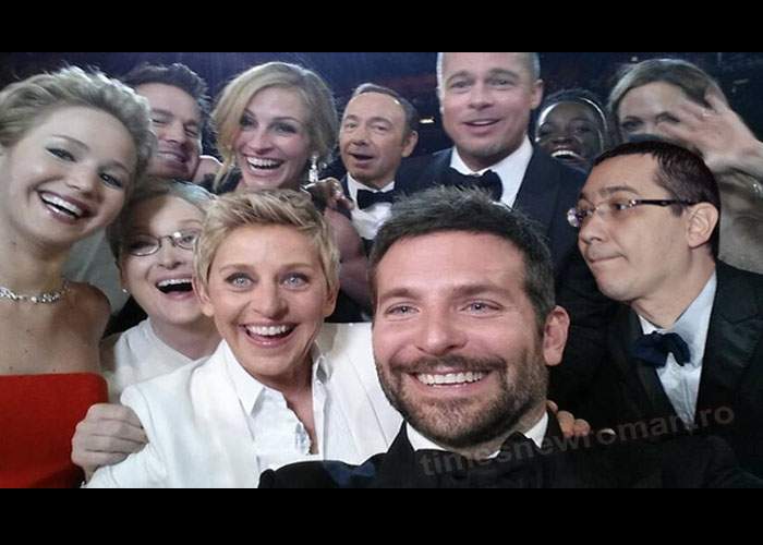 Foto! Selfie-ul cu Victor Ponta şi alţi actori de la Hollywood face furori pe internet