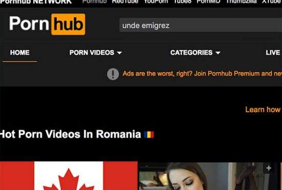 Terminați cu dezinformările! Cea mai frecventă căutare a românilor pe PornHub nu e „lesbian” ci „unde emigrez”